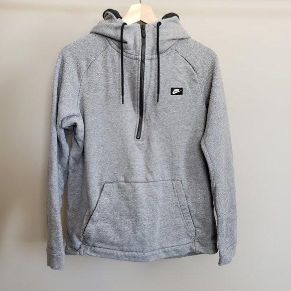 Nike Half Zip Sweater Grey Large - Picture 2 of 8